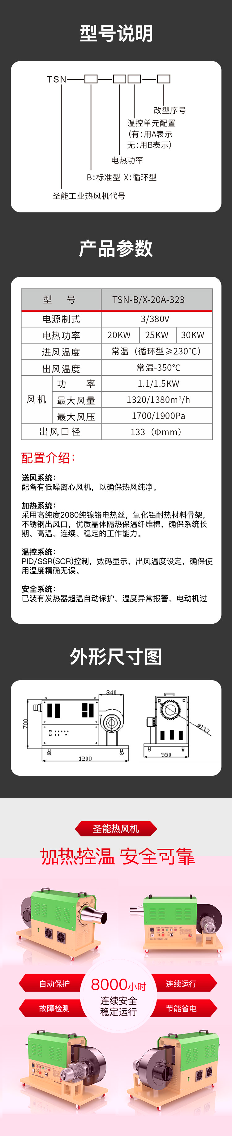 标准 循环热风机 TSN-B/X-20A-323