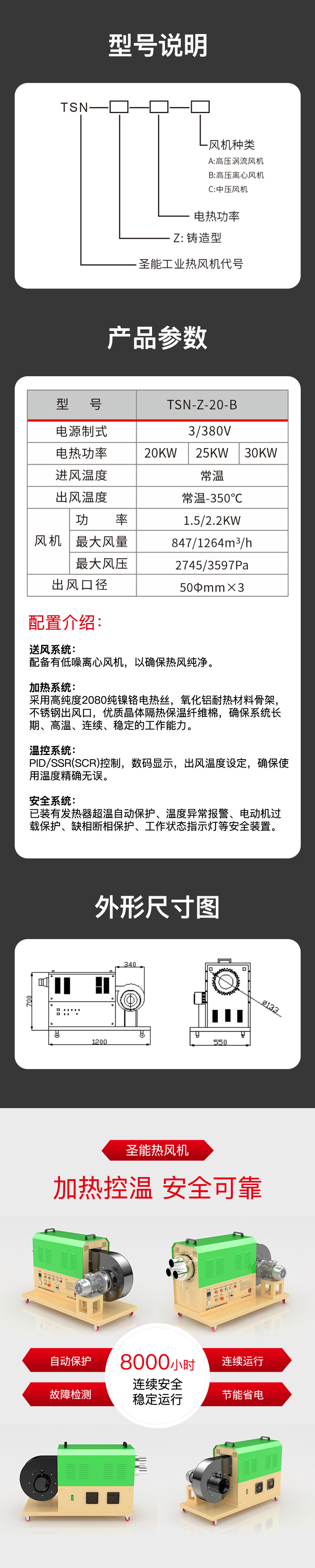 铸造热风机 TSN-Z-20-B